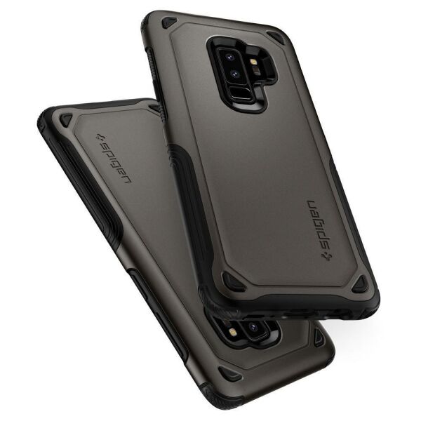 Spigen Galaxy S9 Plus ile Uyumlu Kılıf Hybrid Armor Gunmetal