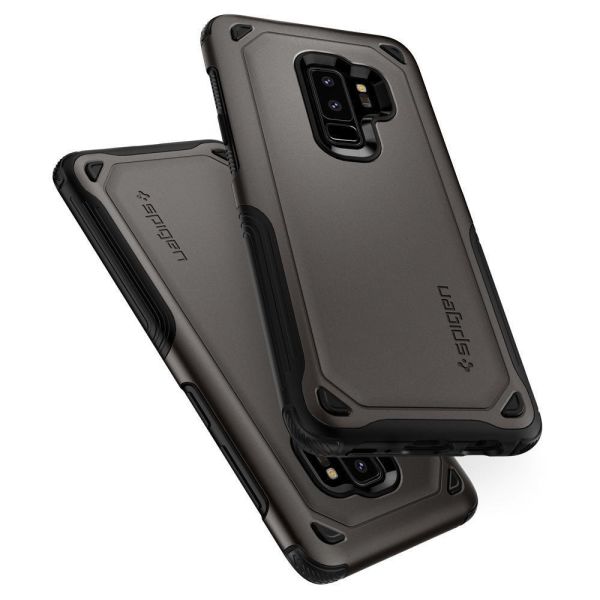 Spigen Galaxy S9 Plus ile Uyumlu Kılıf Hybrid Armor Gunmetal