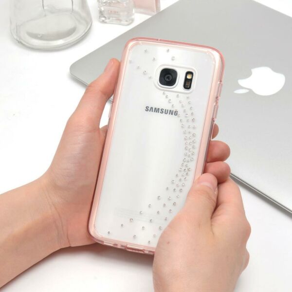 Ringke Noble Fusion Galaxy S7 ile Uyumlu Taşlı Kılıf Extra Darbe Emici Wedding Clear