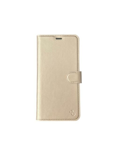 Jopus Galaxy S20 Plus ile Uyumlu Kapaklı Kartlıklı Cüzdanlı Kılıf Gold