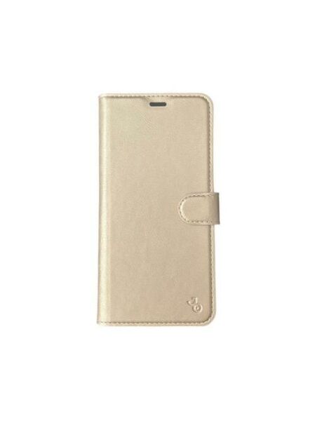 Jopus Galaxy S20 Plus ile Uyumlu Kapaklı Kartlıklı Cüzdanlı Kılıf Gold