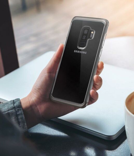 Spigen Galaxy S9 Plus ile Uyumlu Kılıf Neo Hybrid NC Crystal Gunmetal