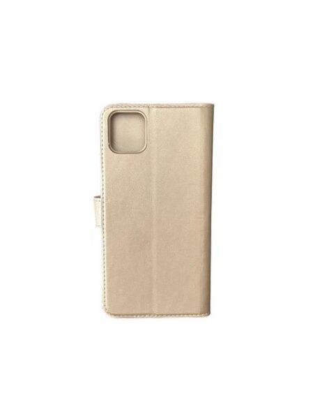Jopus iPhone 11 Pro Max ile Uyumlu Kapaklı Kartlıklı Cüzdanlı Kılıf Gold
