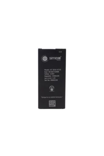 Simex Galaxy J7 Prime/A7 2016 ile Uyumlu Batarya