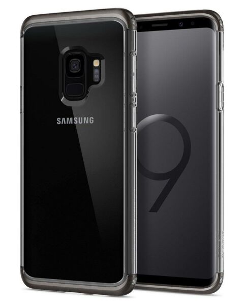 Spigen Galaxy S9 ile Uyumlu Kılıf Neo Hybrid NC Crystal Gunmetal