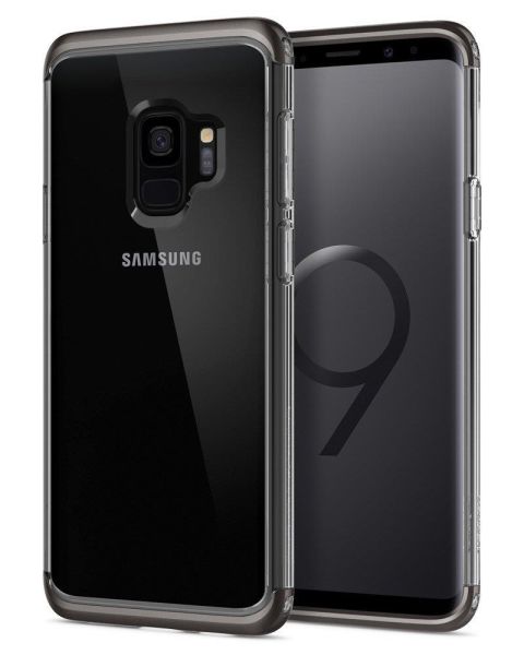 Spigen Galaxy S9 ile Uyumlu Kılıf Neo Hybrid NC Crystal Gunmetal