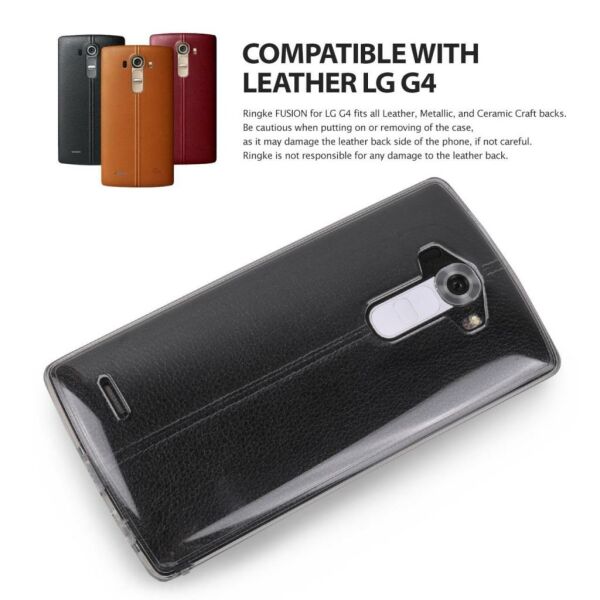 Ringke Fusion G4 ile Uyumlu Kılıf Crystal Clear TPU Bumper Extra Darbe Emici
