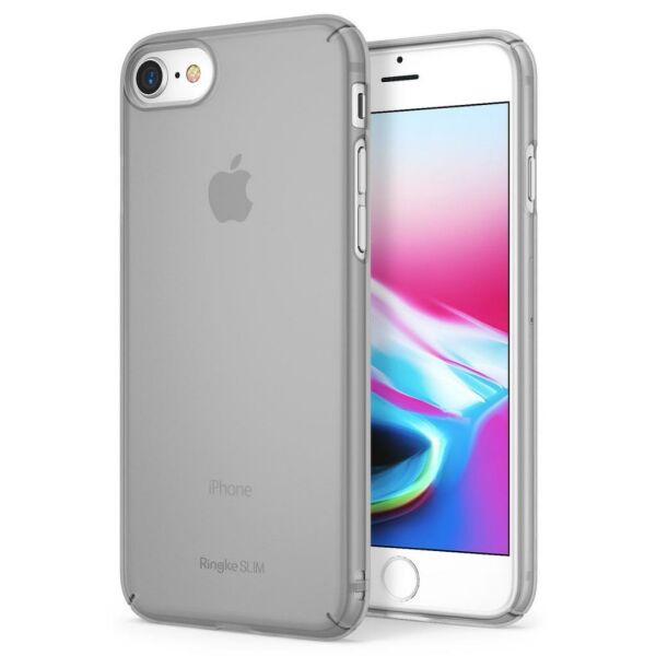 Ringke Slim Frost iPhone 7/8 ile Uyumlu KIlıf Gray İnce Buzlu Transparan