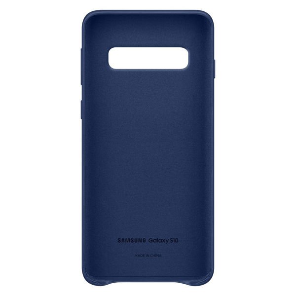 Galaxy S10 ile Uyumlu Kılıf Leather Cover Lacivert EF-VG973LNEGWW