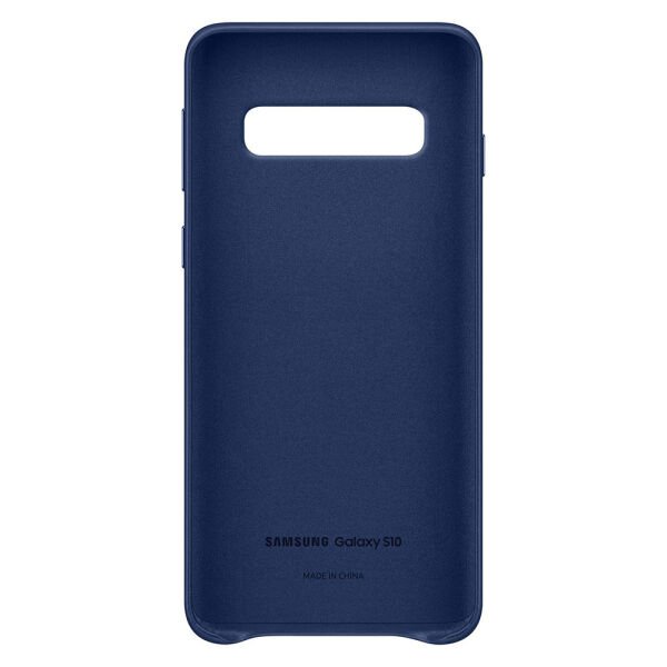 Galaxy S10 ile Uyumlu Kılıf Leather Cover Lacivert EF-VG973LNEGWW