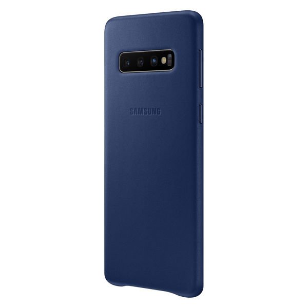 Galaxy S10 ile Uyumlu Kılıf Leather Cover Lacivert EF-VG973LNEGWW