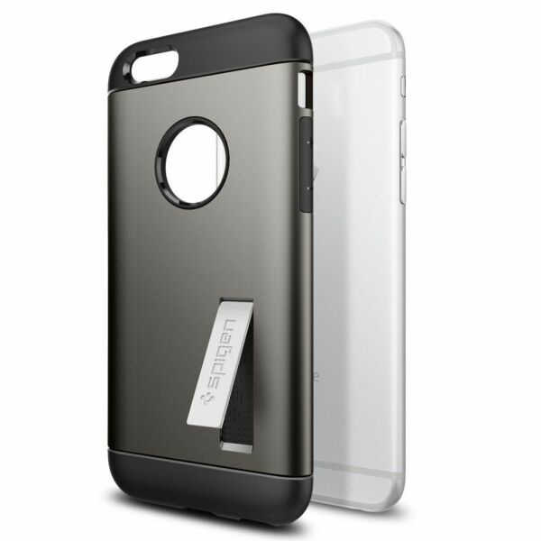 Spigen iPhone 6/6s ile Uyumlu Kılıf Slim Armor Gun Metal
