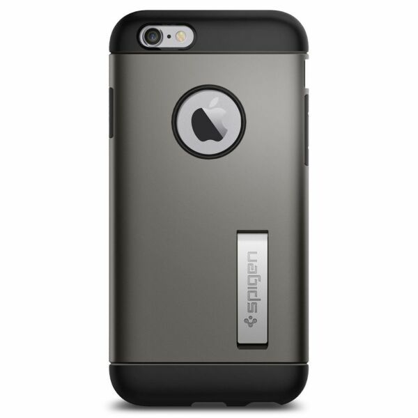 Spigen iPhone 6/6s ile Uyumlu Kılıf Slim Armor Gun Metal
