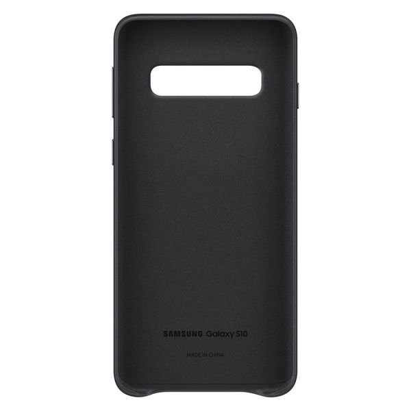Galaxy S10 ile Uyumlu Kılıf Leather Cover Siyah EF-VG973LBEGWW