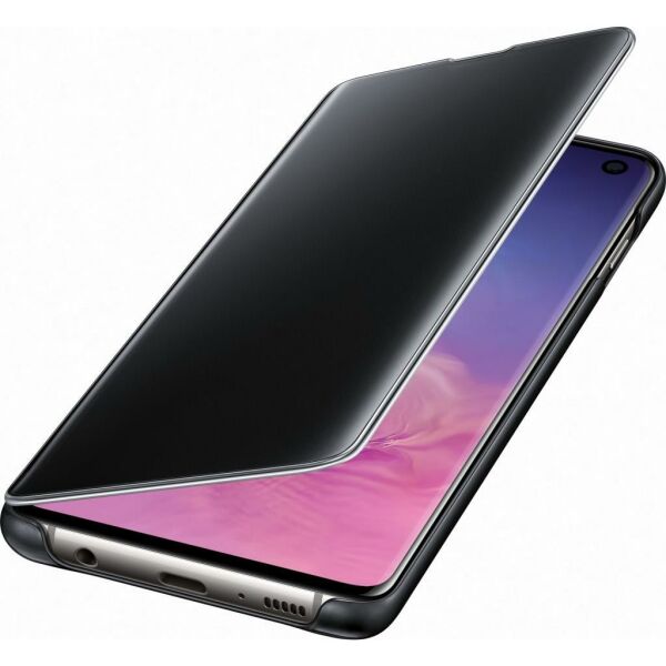 Galaxy S10 ile Uyumlu Clear View KılıfSiyah EF-ZG973CBEGWW (Out)