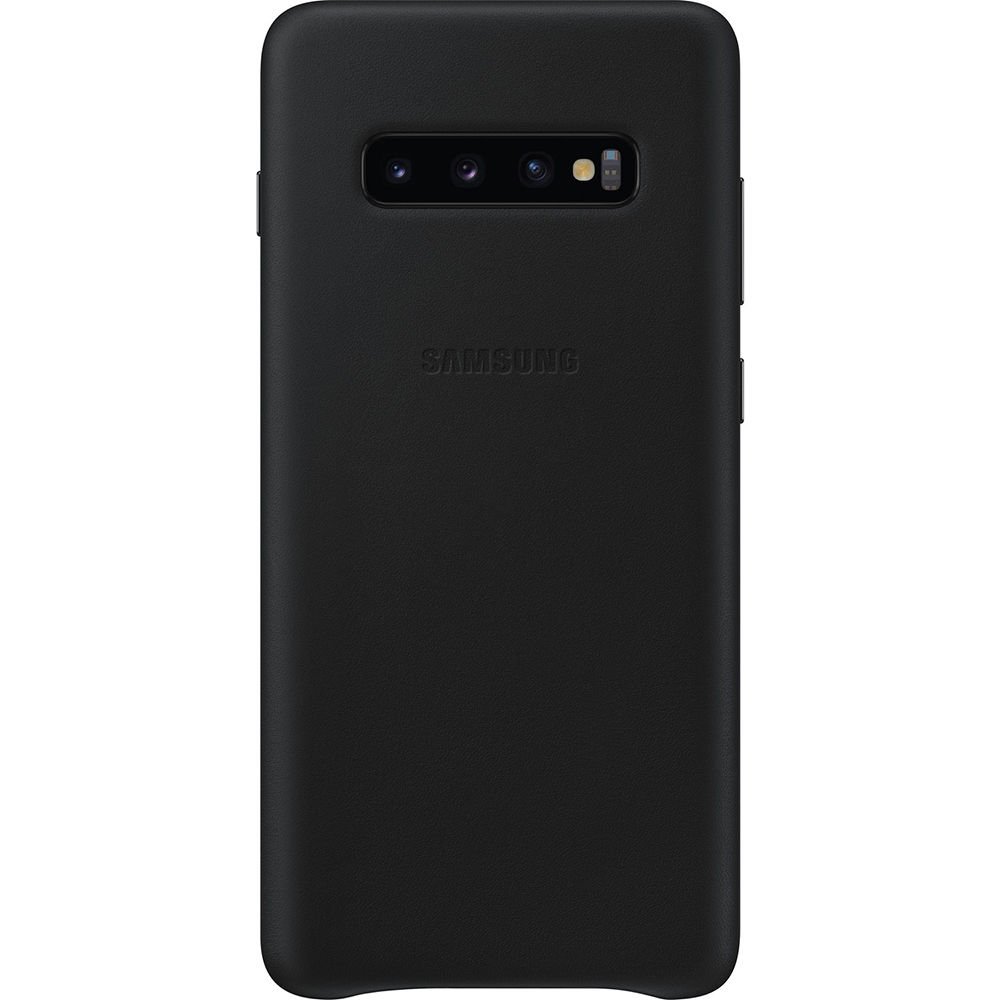 Galaxy S10+ Plus ile Uyumlu Kılıf Leather Cover Siyah EF-VG975LBEGWW