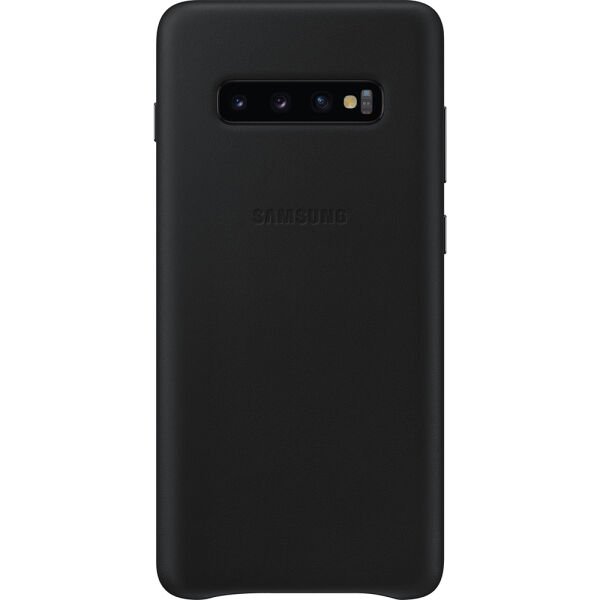 Galaxy S10+ Plus ile Uyumlu Kılıf Leather Cover Siyah EF-VG975LBEGWW