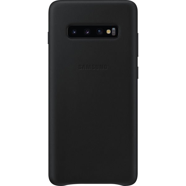 Galaxy S10+ Plus ile Uyumlu Kılıf Leather Cover Siyah EF-VG975LBEGWW