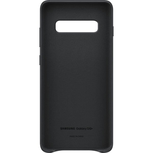 Galaxy S10+ Plus ile Uyumlu Kılıf Leather Cover Siyah EF-VG975LBEGWW