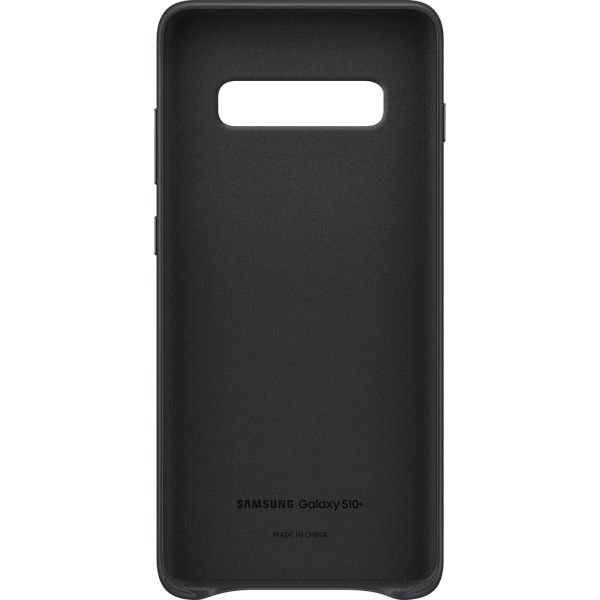 Galaxy S10+ Plus ile Uyumlu Kılıf Leather Cover Siyah EF-VG975LBEGWW