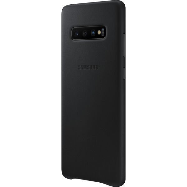 Galaxy S10+ Plus ile Uyumlu Kılıf Leather Cover Siyah EF-VG975LBEGWW
