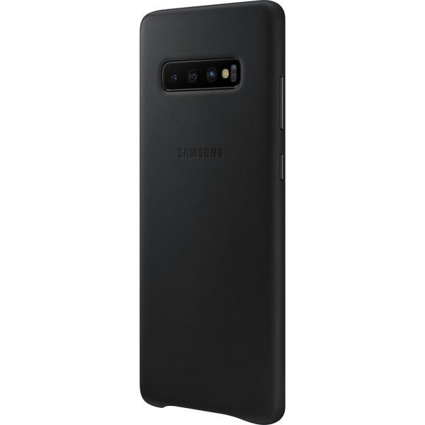 Galaxy S10+ Plus ile Uyumlu Kılıf Leather Cover Siyah EF-VG975LBEGWW