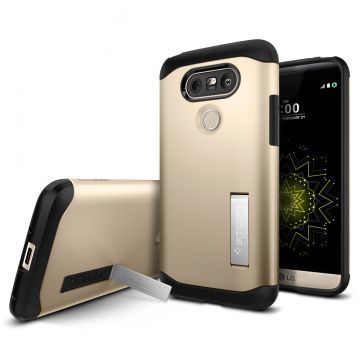 Spigen G5 ile Uyumlu Kılıf Slim Armor Champagne Gold