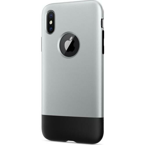 Spigen iPhone XS / iPhone X ile Uyumlu Kılıf Classic One Aluminum Gray (iPhone 10.Yıla Özel Tasarım Kılıfı)