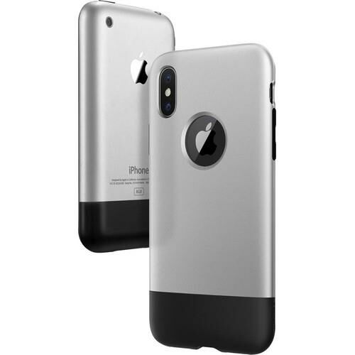 Spigen iPhone XS / iPhone X ile Uyumlu Kılıf Classic One Aluminum Gray (iPhone 10.Yıla Özel Tasarım Kılıfı)
