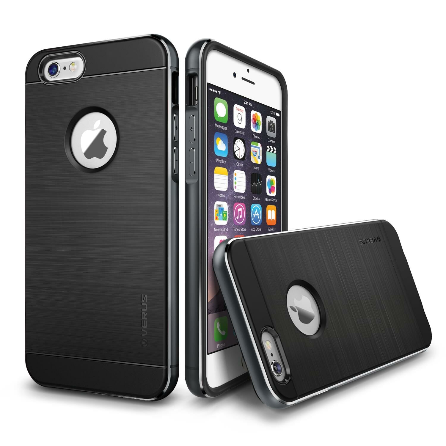 Verus iPhone 6 Plus/6S Plus ile Uyumlu New Iron Shield Kılıf Titanium