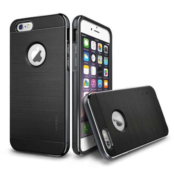 Verus iPhone 6 Plus/6S Plus ile Uyumlu New Iron Shield Kılıf Titanium
