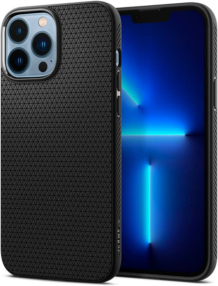 Spigen iPhone 13 Pro Max ile Uyumlu Kılıf Liquid Air Matte Black