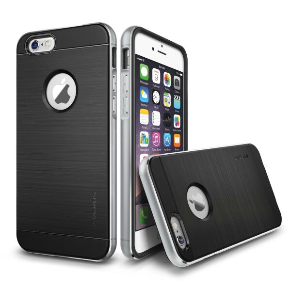 Verus iPhone 6 Plus/6S Plus ile Uyumlu New Iron Shield Kılıf Silver