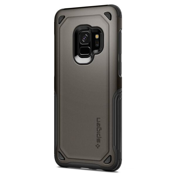 Spigen Galaxy S9 ile Uyumlu Kılıf Hybrid Armor Gunmetal