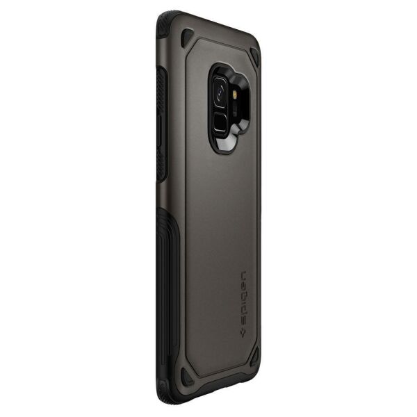 Spigen Galaxy S9 ile Uyumlu Kılıf Hybrid Armor Gunmetal