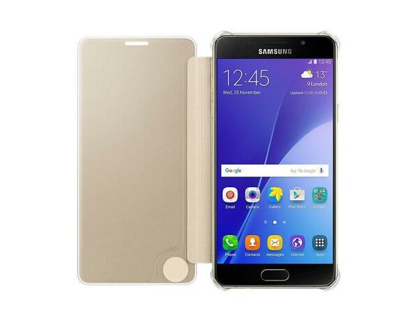 Galaxy A5 (2016) A510F ile Uyumlu Clear View Cover Altın EF-ZA510CFEGWW (Out)