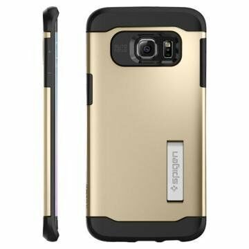 Spigen Galaxy S6 Edge Plus ile Uyumlu Kılıf Slim Armor Champagne Gold
