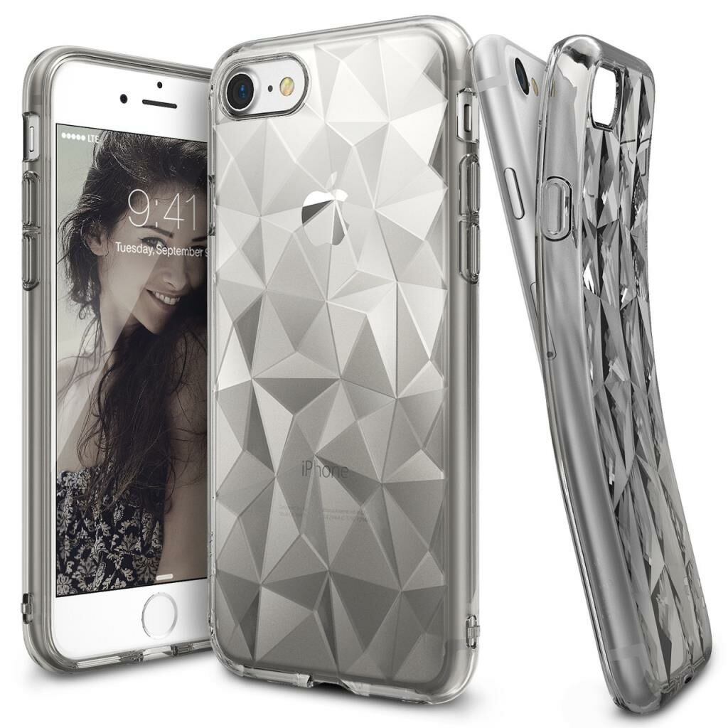 Ringke Air Prism 3D Elmas Yansıması iPhone 7 ile Uyumlu KIlıf Smoke Black