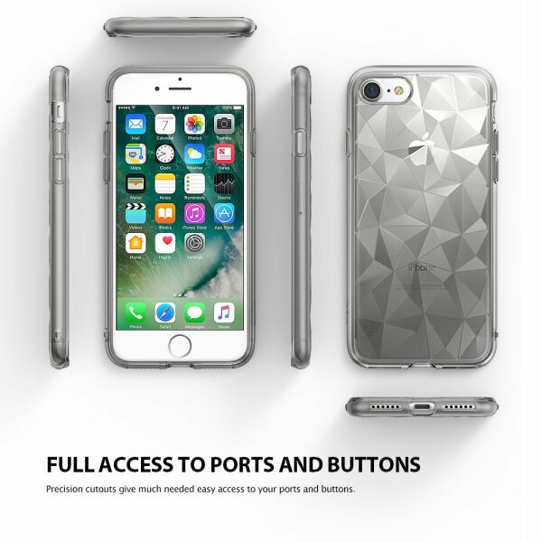 Ringke Air Prism 3D Elmas Yansıması iPhone 7 ile Uyumlu KIlıf Smoke Black