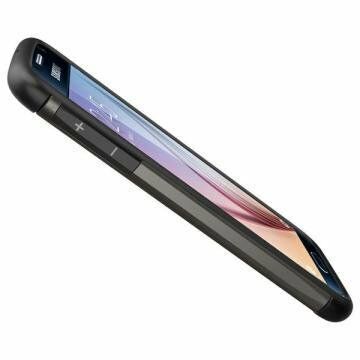Spigen Galaxy S6 ile Uyumlu Kılıf Slim Armor Gun Metal