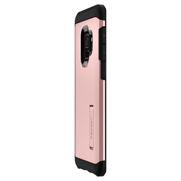 Spigen Galaxy S9 ile Uyumlu Kılıf Tough Armor Rose Gold