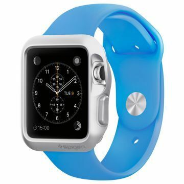Spigen Apple Watch ile Uyumlu Kılıf Slim Armor (Ekran Koruyuculu) (38mm) Satin Silver