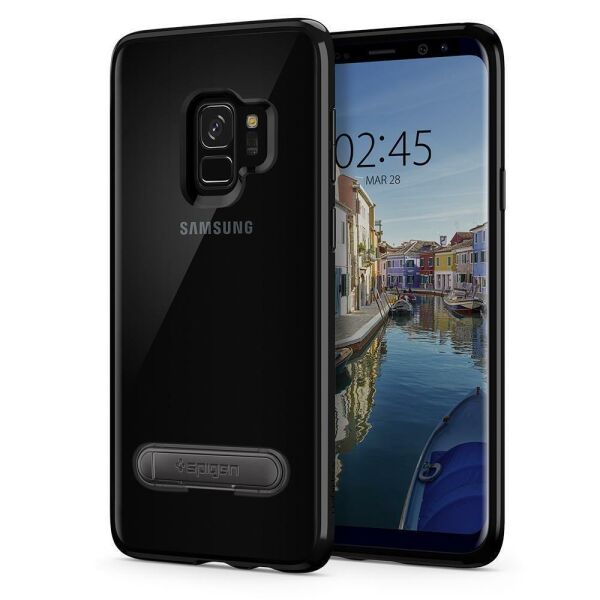 Spigen Galaxy S9 ile Uyumlu Kılıf Ultra Hybrid S Midnight Black