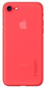 Spigen iPhone 7 ile Uyumlu Kılıf Air Skin Ultra İnce 4 Tarafı Tam Koruma Crimson Red