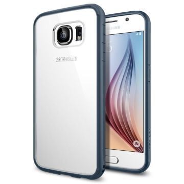 Spigen Galaxy S6 ile Uyumlu Kılıf Ultra Hybrid Metal Slate