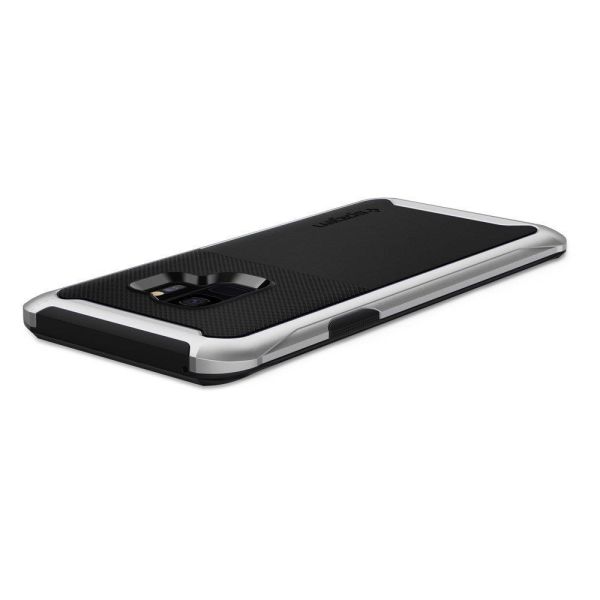 Spigen Galaxy S9 ile Uyumlu Kılıf Neo Hybrid Urban Silver Arctic