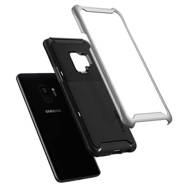 Spigen Galaxy S9 ile Uyumlu Kılıf Neo Hybrid Urban Silver Arctic