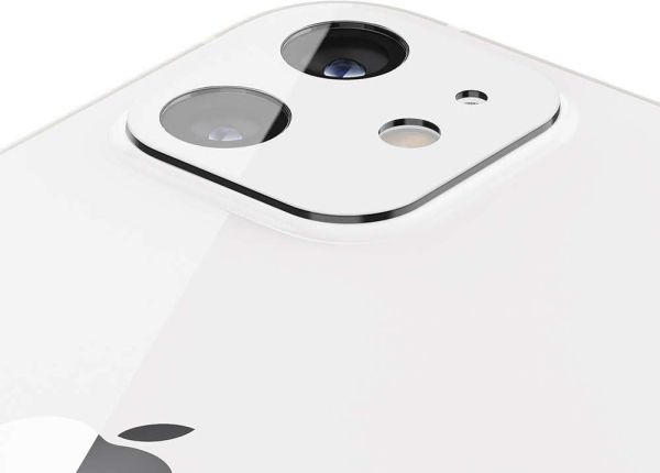 Spigen iPhone 12 Mini ile Uyumlu Kamera Lens Cam Ekran Koruyucu Glas.tR Optik (2 Adet) White