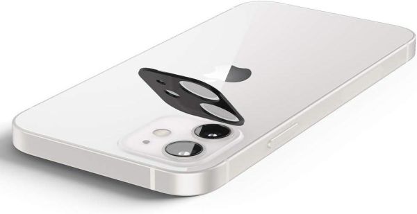 Spigen iPhone 12 Mini ile Uyumlu Kamera Lens Cam Ekran Koruyucu Glas.tR Optik (2 Adet) White