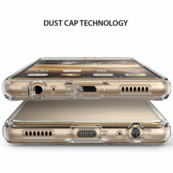 Ringke Fusion P9 Plus ile Uyumlu Kılıf Smoke Black TPU Bumper Extra Darbe Emici